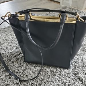 Michael Kors black leather handbag